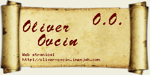 Oliver Ovcin vizit kartica
